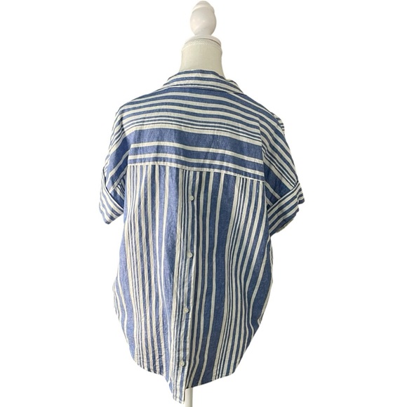 Madewell Striped Courier Shirt Blue - Picture 3 of 6